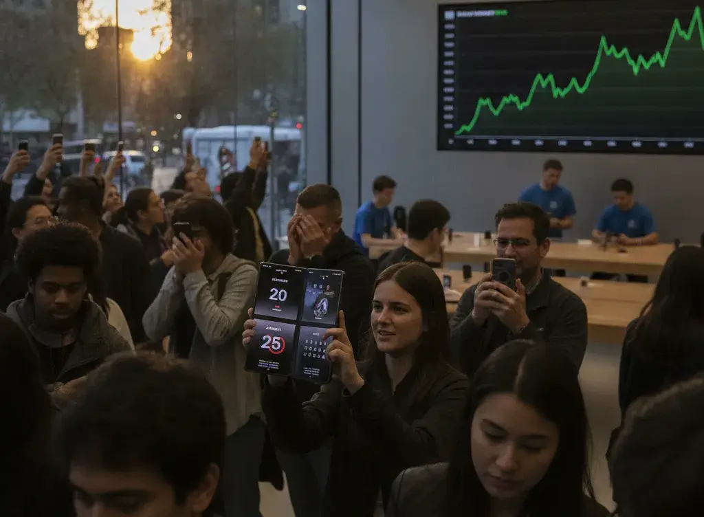 Foldable Fever Lifts Apple Shares Amid Tech Sector Slump